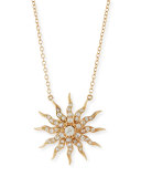 Starburst Pendant Necklace with Diamonds