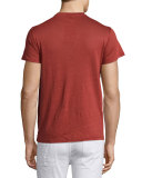 Jaoui Short-Sleeve Linen T-Shirt, Red