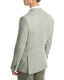 Melange Slim-Fit Sport Coat, Green