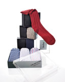 Full-Cut Boxer Three-Pack, Red/Blue/White
