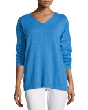 Classic V-Neck Slubby Top