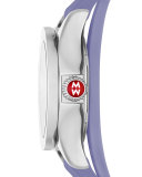 Cape Mini Topaz Watch w/ Double-Wrap Silicone Strap, Lavender