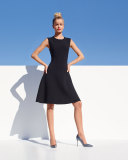 Sophia Seamed Drop Waist Dress, Black