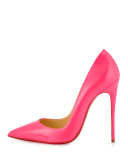 So Kate Patent 120mm Red Sole Pump, Shocking Pink