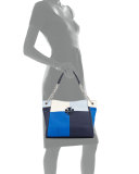Britten Patchwork Shoulder Bag, Bondi Blue/Multi