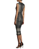 Nat Crocheted Sleeveless Midi Dress