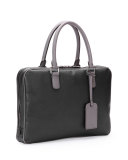Leather Zip Computer Case, Black