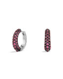 Osetra Medium Rhodolite Garnet Hoop Earrings