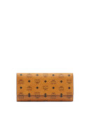 Color Visetos Large Tri-Fold Wallet, Cognac