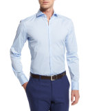 Basic Solid Long-Sleeve Sport Shirt
