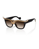 Lioness Sunglasses, Gold/Black