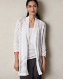 Boucle Shaped Cardigan, White 