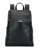 Baires Pebbled Leather Backpack, Black