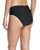 Cabana Solids Landa Mid-Rise Hipster Swim Bottom, Black 