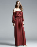 India Off-the-Shoulder Maxi Dress 