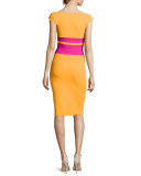 Sumatra Colorblock-Waist Sheath Dress