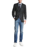 Slim-Fit Dark-Wash Denim Jeans