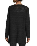 Hemp Long Cardigan, Black