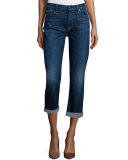 Sonoma Straight-Leg Cropped Roll-Cuff Jeans
