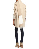 Sleeveless Silk Long Shell