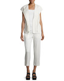 Linen-Blend Belted Culottes, Larache