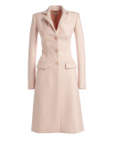 Gardner Button-Front Long Coat, Blush