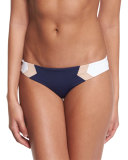 Barracuda Reversible Colorblock Swim Bottom, Midnight Blue