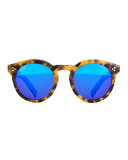 Leonard II Round Sunglasses, Brown