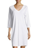 Pure Essence 3/4-Sleeve Gown, Off White