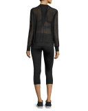 Vent Mesh Sweatshirt, Black