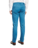Twill Five-Pocket Pants, Aqua
