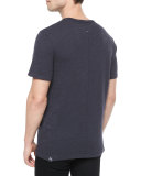 Basic Crewneck Knit Tee, Navy