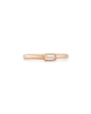 18K Rose-Gold Diamond Baguette Stacking Ring