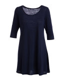 Half-Sleeve Linen Jersey Layering Tunic