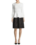 Mansii Bow-Detail Check Skirt, Black