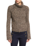 Indie Melange Turtleneck Sweater, Brown