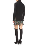 Asa Ribbed Cashmere Turtleneck Sweater, Black
