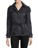 Finsbridge Hooded Quilted Short Jacket, Black