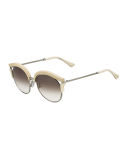 Lash Snakeskin Cat-Eye Sunglasses
