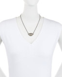 Pavé Diamond Lips Pendant Necklace