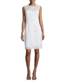 Sleeveless Lace Sheath Dress