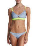 Loulou Printed Jersey Swim Top