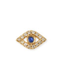 14k Diamond Mini Evil Eye Single Stud Earring