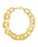 Structure 24K Hammered Link Necklace