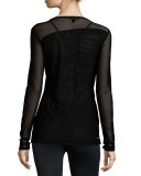 Open Up Mesh Performance Tee, Black