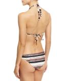 Bia Thai Striped Full Swim Bottom, White