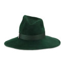 Drake Wool Wide-Brim Fedora Hat, Green