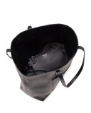 Soft Leather Shopper Tote Bag, Black (Nero)