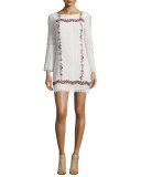 Riska Embroidered Mini Dress, Multi Colors