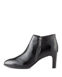 Dina Weatherproof Side-Zip Ankle Boot, Black